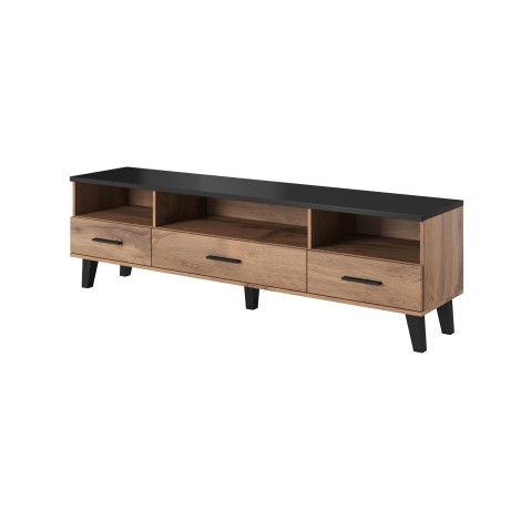 Cama RTV stand LOTTA 180cm wotan oak + mat black