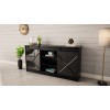 Chest of drawers 160x80x35 GRANERO black/black gloss