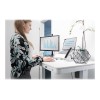 Electric Height Adjustable Desk | 72 - 121 cm | Maximum load weight 50 kg | Metal | White