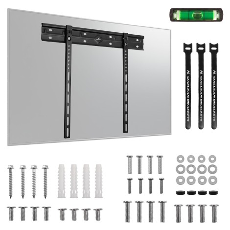 Maclean ultra flat wall mount for TV, 40-85", max VESA 600x400, load up to 80kg, MC-123