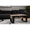 MODERN 2P SLIM ARTISAN COFFEE TABLE WITH BLACK LEGS
