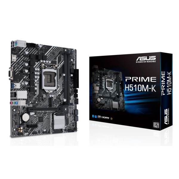 Mainboard|ASUS|Intel H510|LGA1200|MicroATX|1xPCI-Express 3.0 1x|1xPCI-Express 4.0 16x|1xM.2|Memory ...