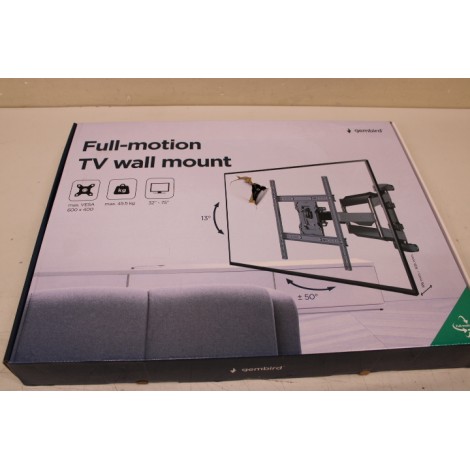 SALE OUT. Gembird WM-75ST-01 Full motion TV wall mount, 32”-75”, 45 kg | Gembird | Wall mount | WM-75ST-01 | Tilt, swivel, rotate | 32-75 