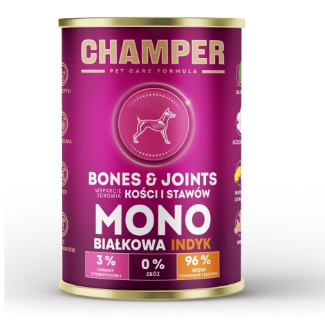 CHAMPER Bones & Joints Turkey - wet dog food - 400g