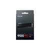 Samsung 9100 PRO With Heatsink | 1000 GB | SSD form factor M.2 2280 | Solid-state drive interface PCIe 5.0 NVMe | Read speed 14800 MB/s | Write speed 13400 MB/s