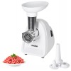 Mesko | Meat mincer | MS 4809 | White | 350 W | Middle size sieve; mince sieve; poppy sieve; plunger; sausage filler