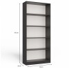 BOOKCASE 80 CM ANTHRACITE