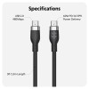 Hyper HyperJuice USB-C Silicone Charging Cable | HJ4011BKGL