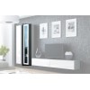 Cama Glass-case VIGO '180' 180/40/30 grey/white gloss