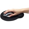 Manhattan Wrist Gel Support Pad and Mouse Mat, Black, 241 × 203 × 40 mm, non slip base, Lifetime Warranty, Card Retail Packaging