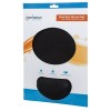 Manhattan Wrist Gel Support Pad and Mouse Mat, Black, 241 × 203 × 40 mm, non slip base, Lifetime Warranty, Card Retail Packaging