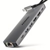 AXAGON HMC-7HX2 USB 5Gbps hub, 2x USB-A, USB-C, 2x HDMI 4k/60Hz, RJ-45