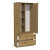 Topeshop SZAFA MALWA ART bedroom wardrobe/closet 5 shelves 2 door(s) Oak