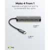 Goobay 76565 Slim 4-Port USB-Hub, USB-C™ auf USB-C™, 10 Gbit/s, Grey