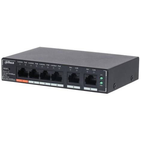 Switch|DAHUA|DH-SG4006P|Type L2|PoE ports 4|60 Watts|SG4006P