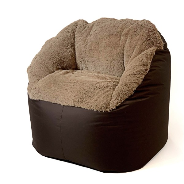 Sako sack pouffe Fluffy cappuccino XXL ...