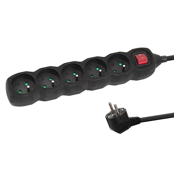 Esperanza ELK214K Power strip 5GN/1, 5M ...