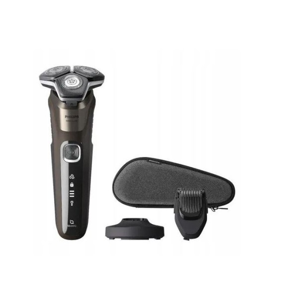 Men's electric shaver, brown + case, ...