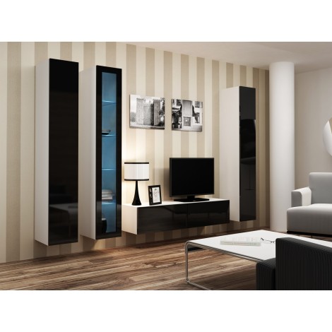 Cama Glass-case VIGO '180' 180/40/30 white/black gloss