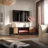 Cama RTV Cabinet MERCI 180 x 40 x 53.5 cm black/oak artisan + fireplace