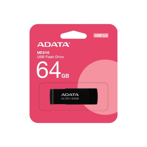 ADATA | USB Flash Drive | UC310 | 64 GB | USB 3.2 Gen1 | Black