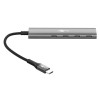Goobay 76564 Slim 4-Port USB-Hub, USB-C™ auf USB-C™, 5 Gbit/s, Grey