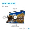 HP M27fq 68.6 cm (27") 2560 x 1440 pixels Quad HD LED Silver
