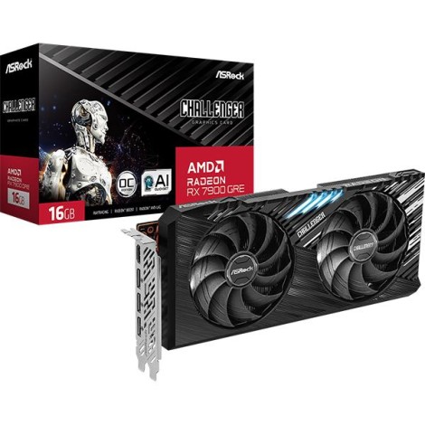 Graphics Card|ASROCK|AMD Radeon RX 7900 GRE|16 GB|GDDR6|256 bit|PCIE 4.0 16x|Dual Slot Fansink|1xHDMI|3xDisplayPort|RX7900GRECL16GO