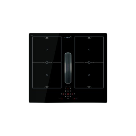 CATA | AS 600 | Induction hob with built-in hood | 59 cm | Number of burners/cooking zones 4 | Black | Touch