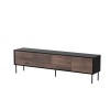 Cama CORTINA 4D TV cabinet 200x40x55 black/walnut