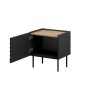 ONDA bedside table 2 pcs. 50x40x54 black