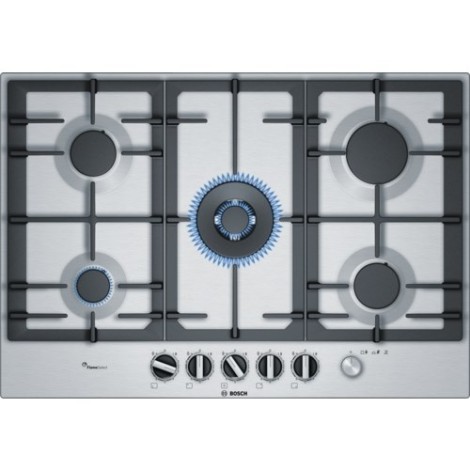 Bosch Serie 6 PCQ7A5M90 hob Stainless steel Built-in 75 cm Gas 5 zone(s)