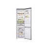 LG | Refrigerator | GBB72PZDMN | Energy efficiency class E | Free standing | Combi | Height 203 cm | No Frost system | Fridge net capacity 277 L | Freezer net capacity 107 L | Display | 36 dB | Silver