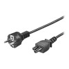 Goobay | Power supply cord (safety plug) | 93586 | Black Safety plug (type F, CEE 7/7) | Device socket C5