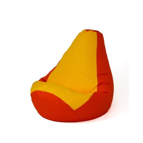 Sako bag pouffe Pear red-yellow XL ...