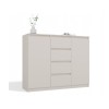 CHEST OF DRAWERS WITH 2 DOORS AND 4 DRAWERS, CASHMERE COLOUR