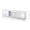 Cama TV cabinet QIU 200 MDF white gloss/white gloss