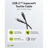 Goobay USB-C Supersoft Textile Cable with Metal Plugs, 1 m, black | Goobay