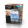 Adler | Kettle | AD 1286 | Standard | 2200 W | 2 L | Plastic/Glass | 360° rotational base | Grey/ transparent