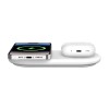 Belkin WIZ021VFWH - 2-in-1 wireless charging pad with Qi2 technology 15 W, white