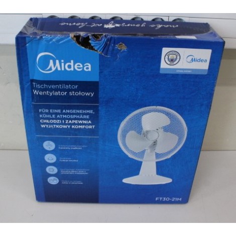 SALE OUT. Midea FT30-21M Table Fan, Diameter 30 cm, White | Midea FT30-21M | Table Fan | DAMAGED PACKAGING | White | Diameter 30 cm | Number of speeds 3 | Oscillation