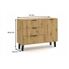 SCANDI 1D3S SLIM OAK ARTISAN CHEST OF DRAWERS