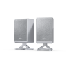Sharp HT-SPR52021(SL) Q Soundbar 2.0.2 Wireless Rear Surround Speakers, Silver | Sharp