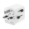 Gembird TPA-EU1A1C20-01-W Grounded universal travel power adapter, 20 W, white | Gembird