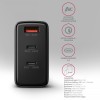 AXAGON ACU-DPQ100 GaN Wall charger 100W, 3x port (USB-A + dual USB-C), PD3.0/PPS/QC4+/Apple
