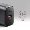 MOBILE CHARGER WALL USB 67W/GAN 2PORT ACU-PQ67 AXAGON
