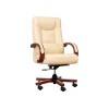 LIDER cream leather armchair