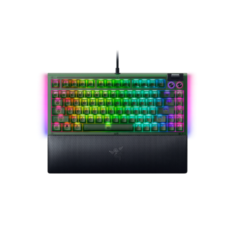 Razer BlackWidow V4 75% | Mechanical Gaming keyboard | Wired | US | Phantom Green Edition | Razer Mechanical Switches (Tactile)