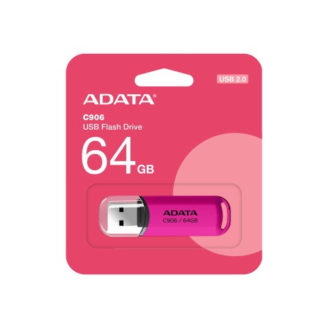 ADATA | USB Flash Drive | C906 | 64 GB | USB 2.0 | Pink