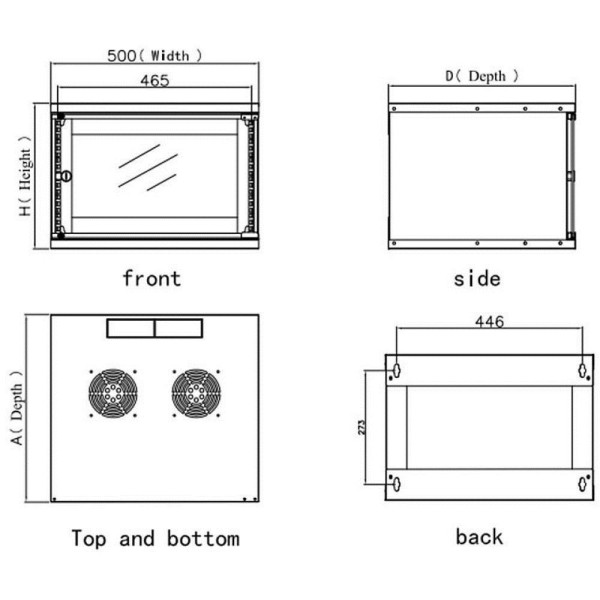 Techly Wall Rack Cabinet 19 6U ...